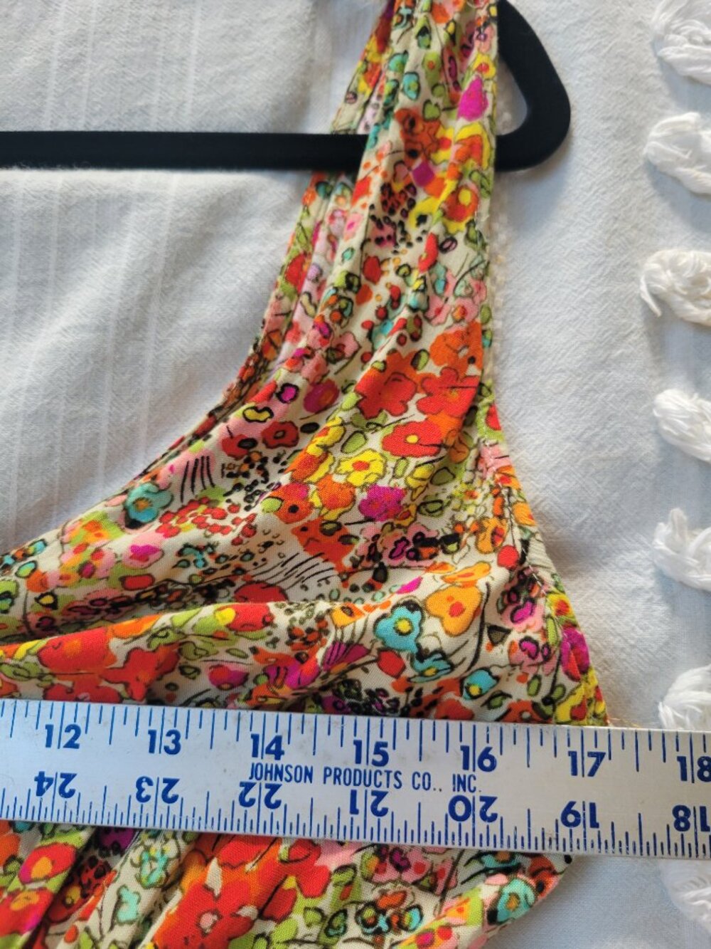 Vintage Moda International Vibrant Floral Rayon Mini Dress Empire Waist Size 4 - Picture 4 of 8